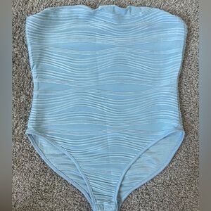 Boture Strapless Bodysuit Blue Size 6